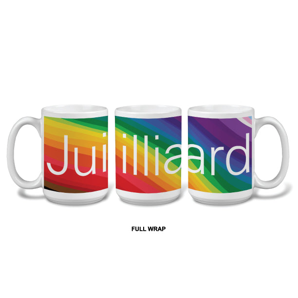 Mug: Juilliard rainbow wrap design