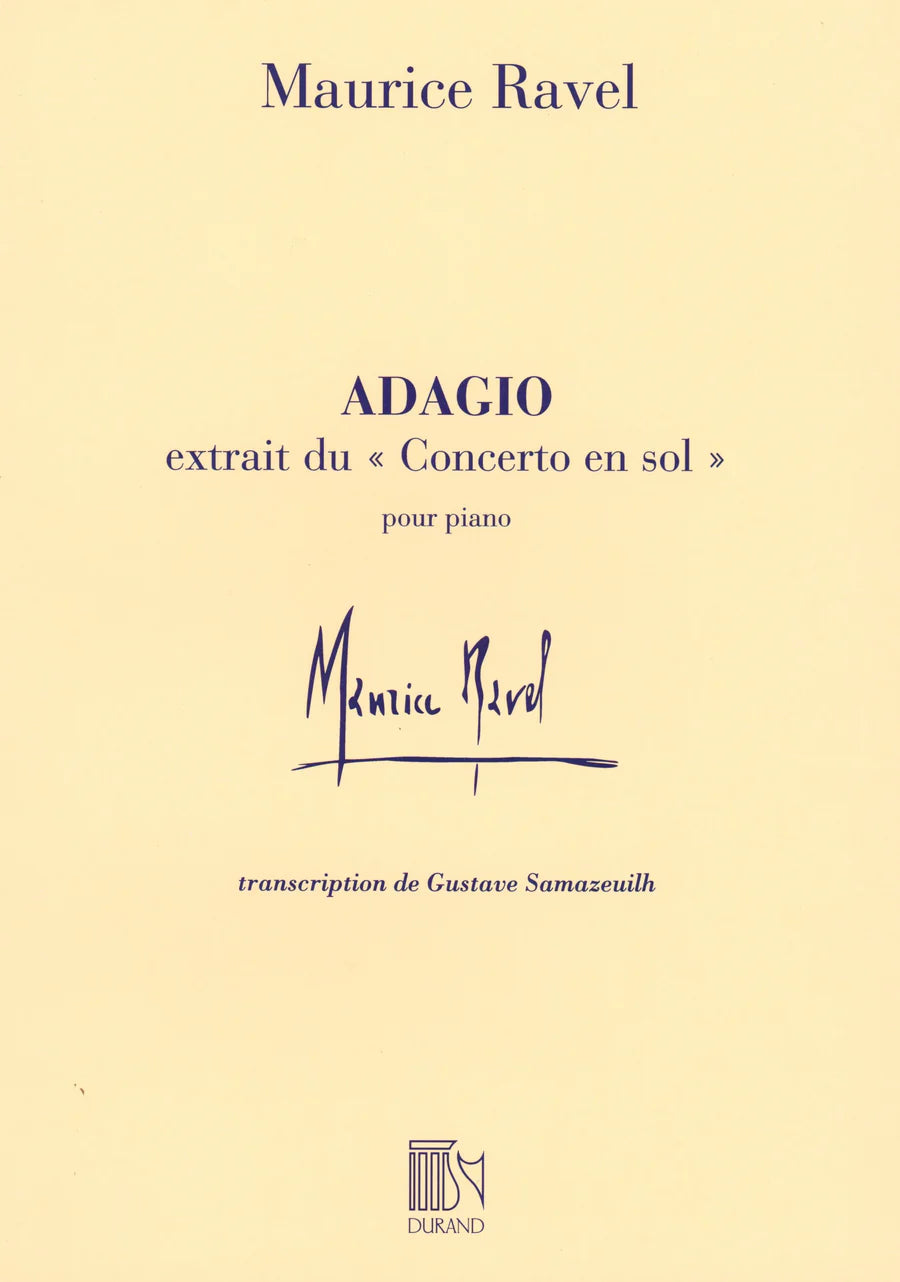 Ravel Adagio from Concerto in G Piano Solo