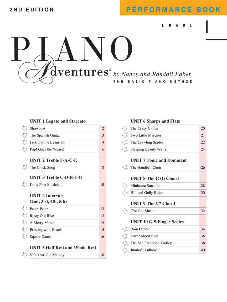 Faber Piano Adventures Performance Book 1