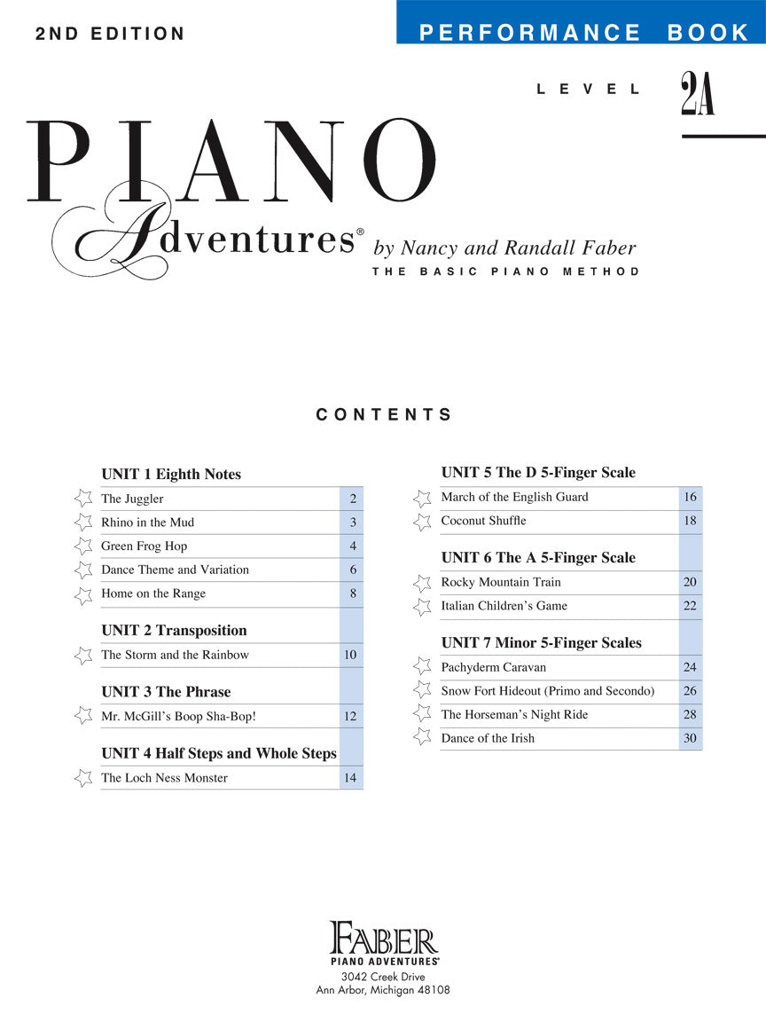 Faber Piano Adventures Performance Book 2A