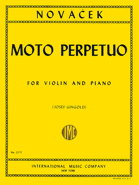 Novacek Moto Perpetuo in D minor for Violin