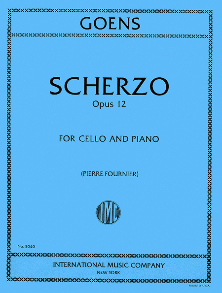Goens Cello Scherzo, Opus 12