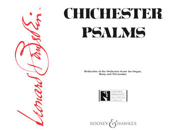 Bernstein: Chichester Psalms Reduced Orchestration Score and Parts for Organ, Harp, and Percussion