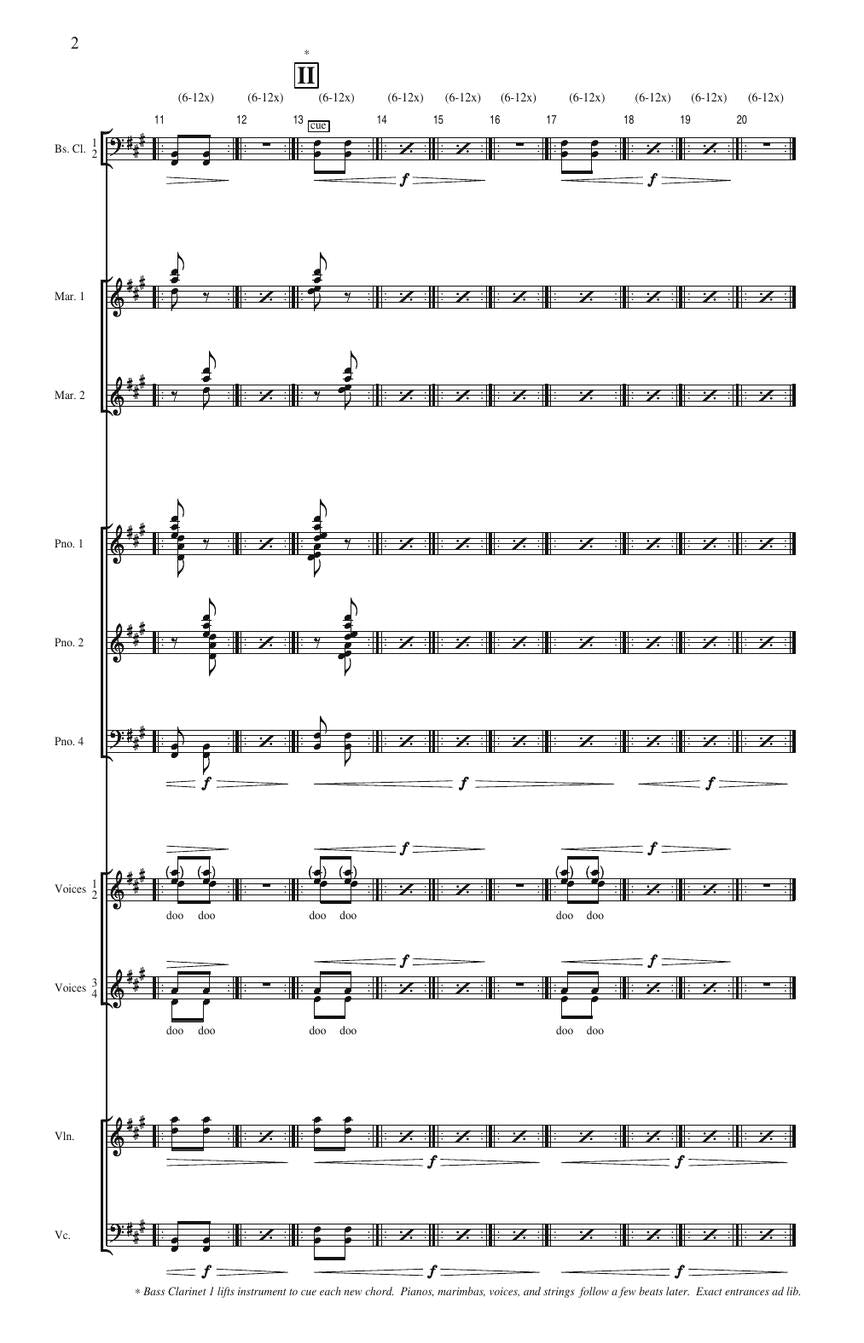 Reich Music for 18 Musicians Score