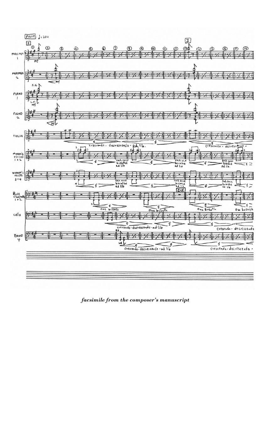 Reich Music for 18 Musicians Score