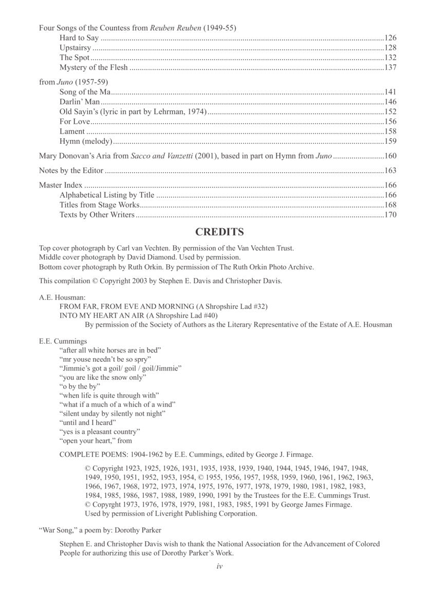 Blitzstein Songbook - Volume 3