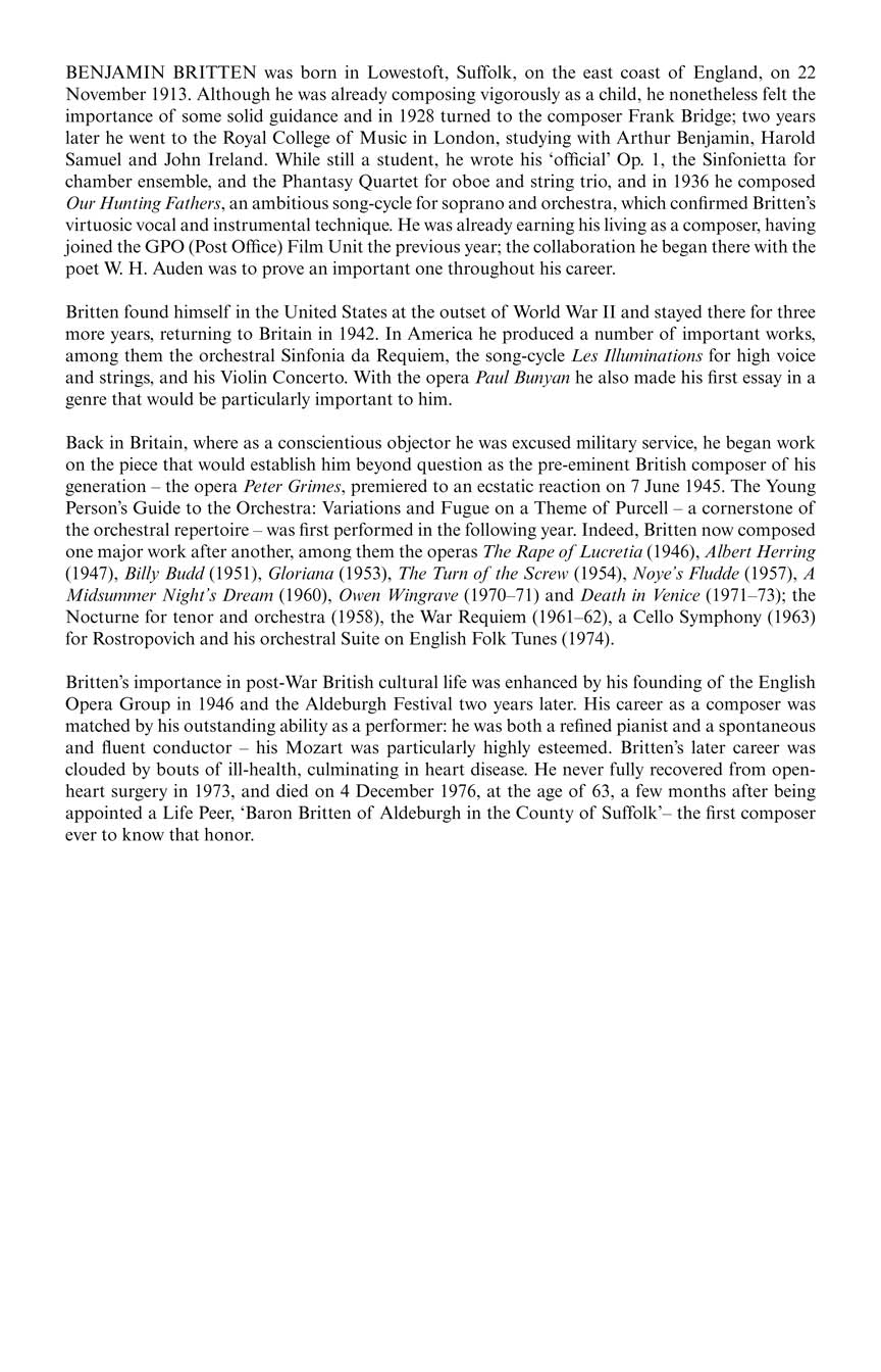 Britten: Rejoice in the Lamb, Op. 30 - Vocal Score