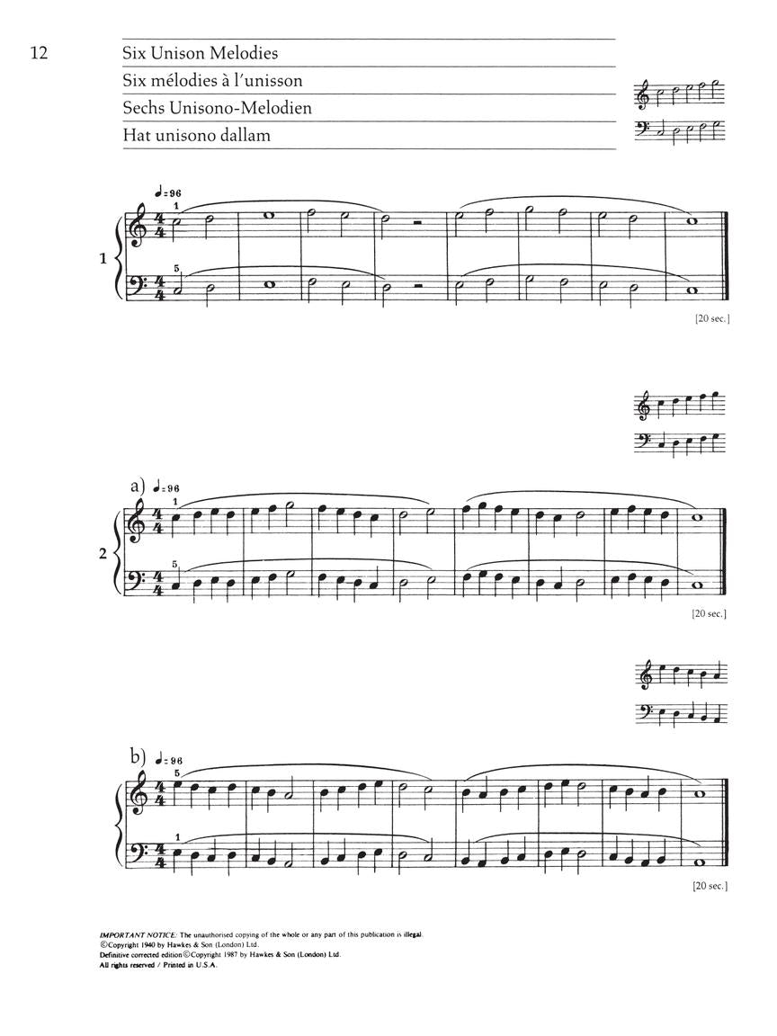 Bartok Mikrokosmos Volume 1 (Pink)