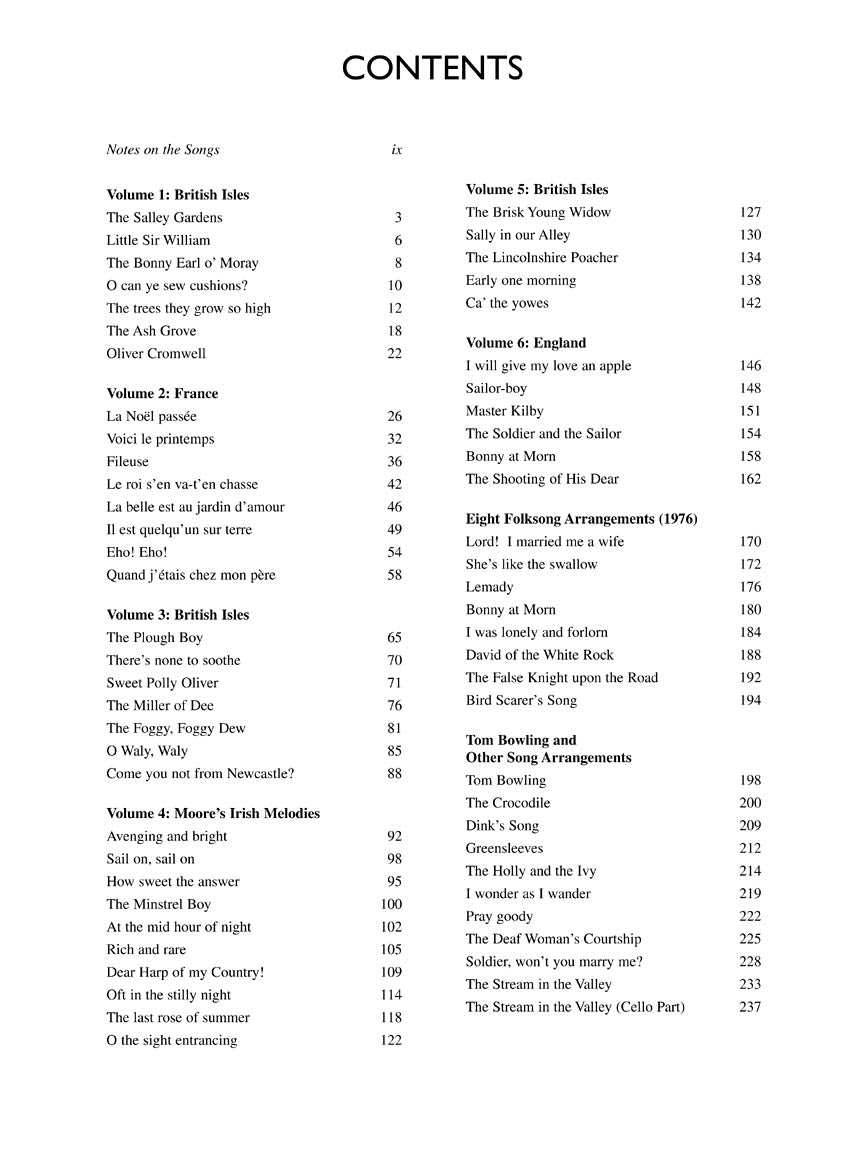 Britten Complete Folksong Arrangements 61 Songs for Medium/Low Voice