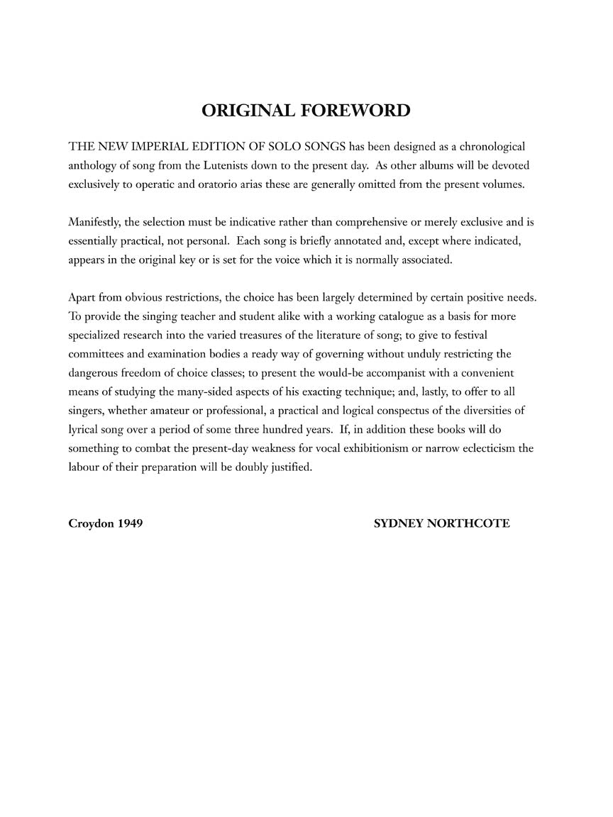 Tenor Songs The New Imperial Edition