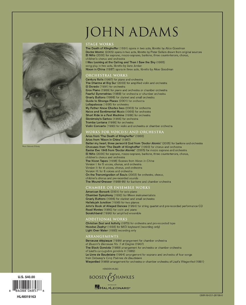 Adams: Naive and Sentimental Music (Full Score)