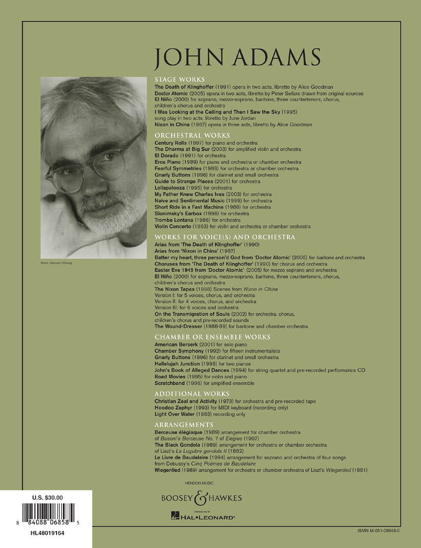 Adams: Century Rolls for Piano and Orchestra (Full Score)