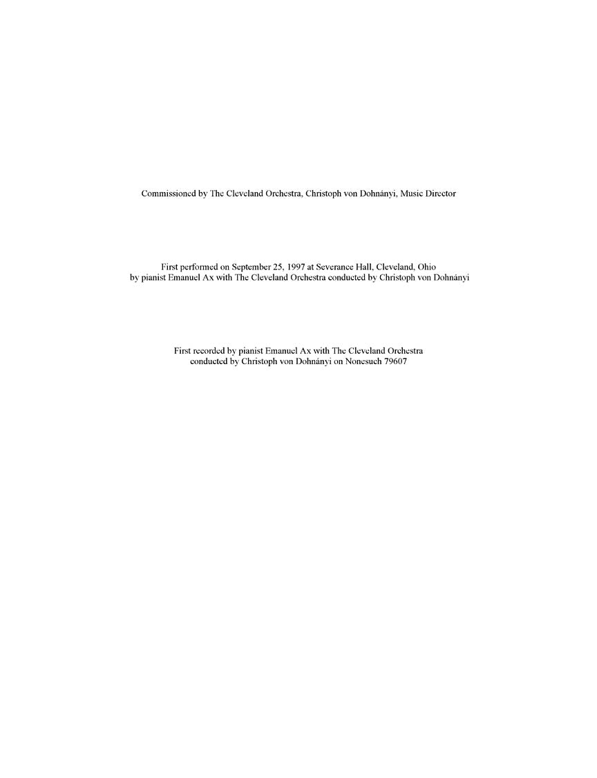 Adams: Century Rolls for Piano and Orchestra (Full Score)