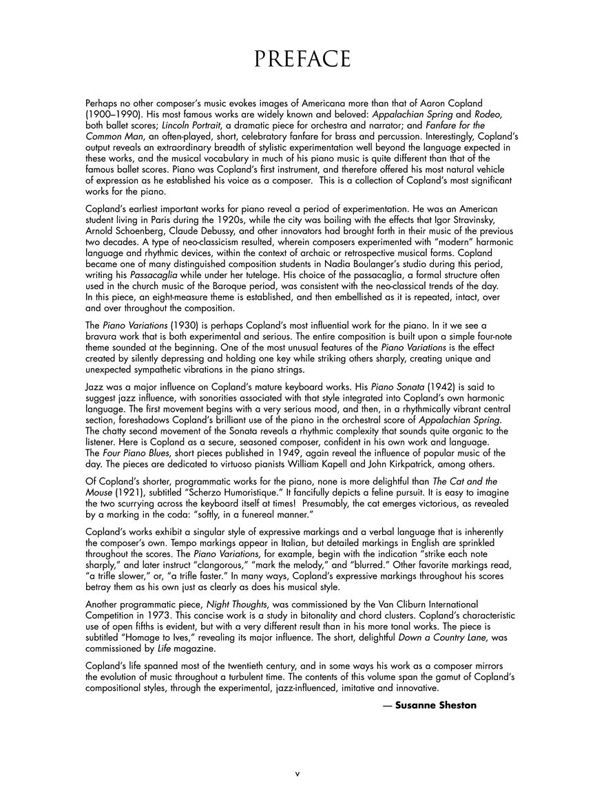 Copland: The Copland Piano Collection