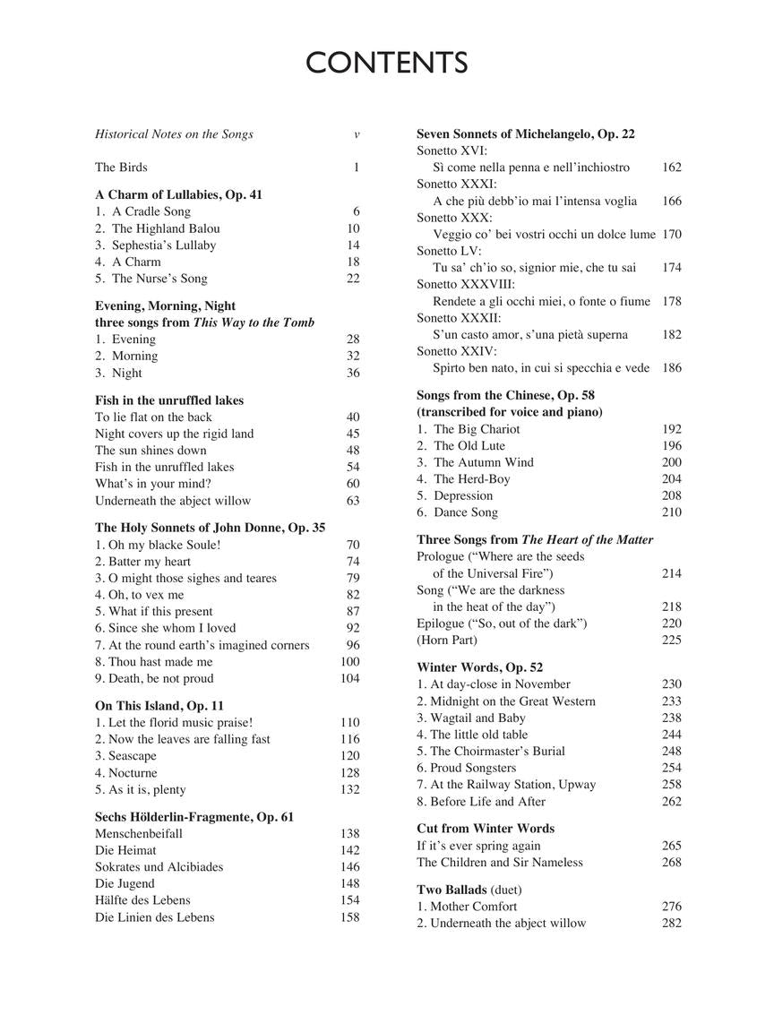 Britten, Benjamin - Collected Songs High