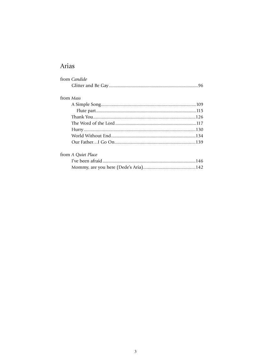 Bernstein Art Songs and Arias High Voice