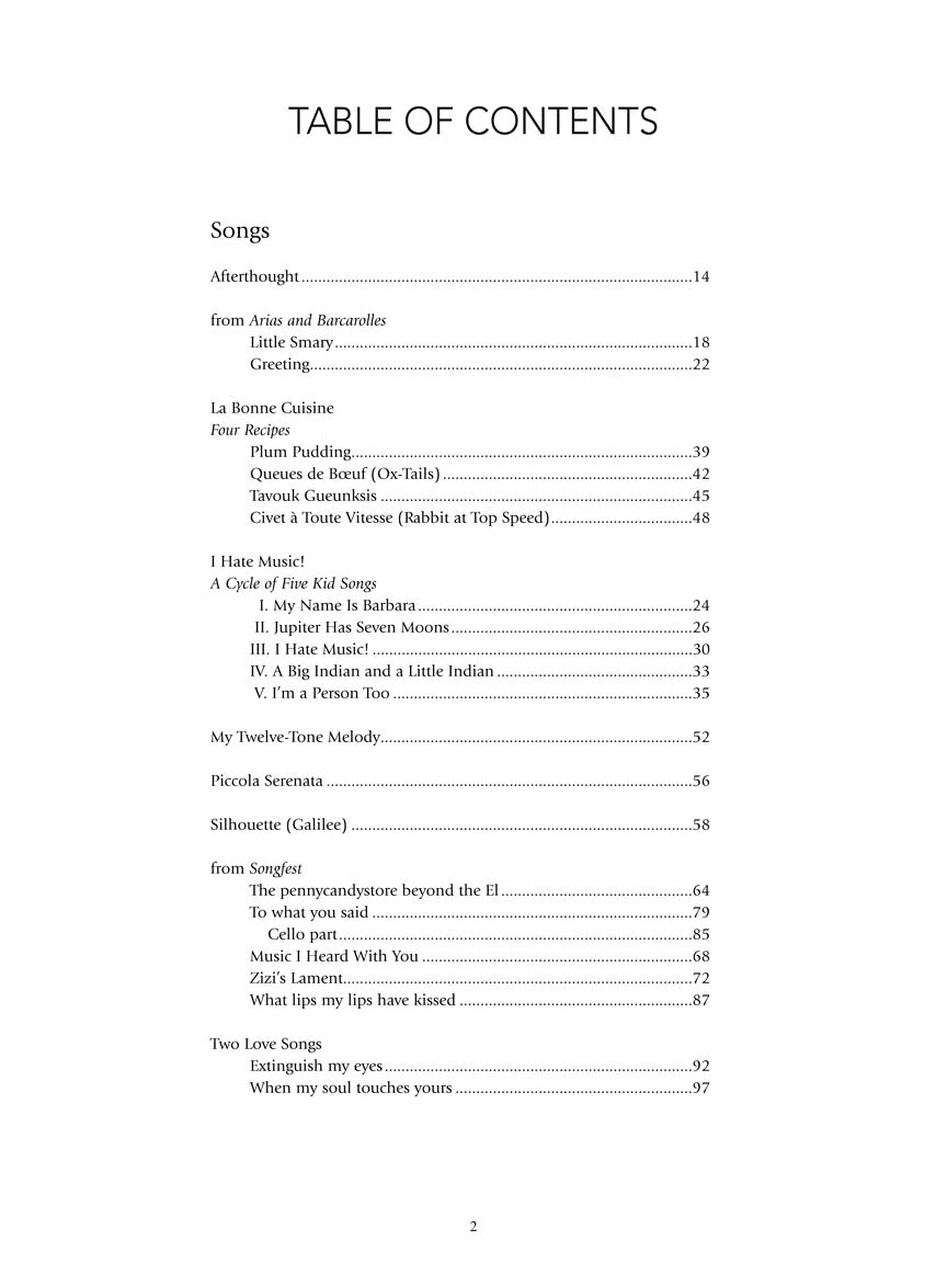 Bernstein Art Songs and Arias Medium/Low Voice