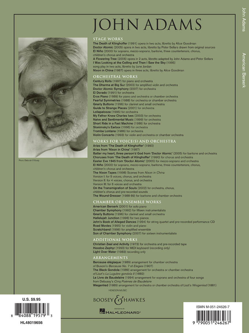 Adams: American Berserk - Piano Solo