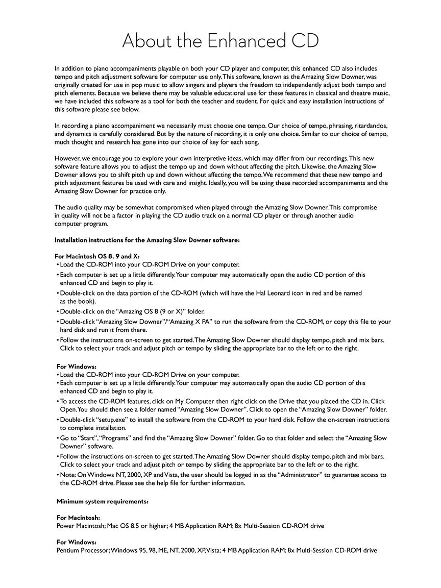 Fifteen Recital Songs in English High Voice