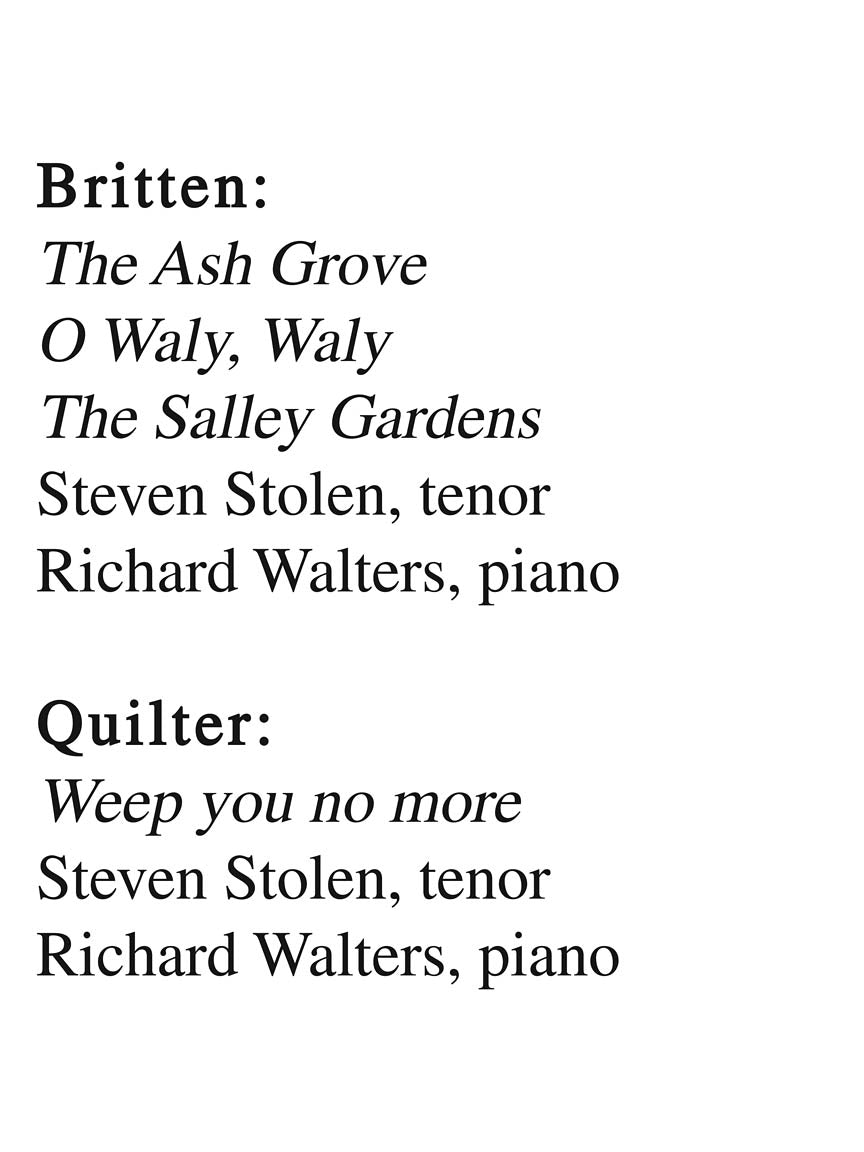 Fifteen Recital Songs in English High Voice