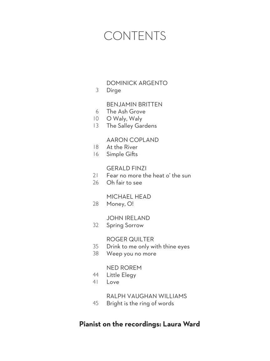 Fifteen Recital Songs in English Low Voice