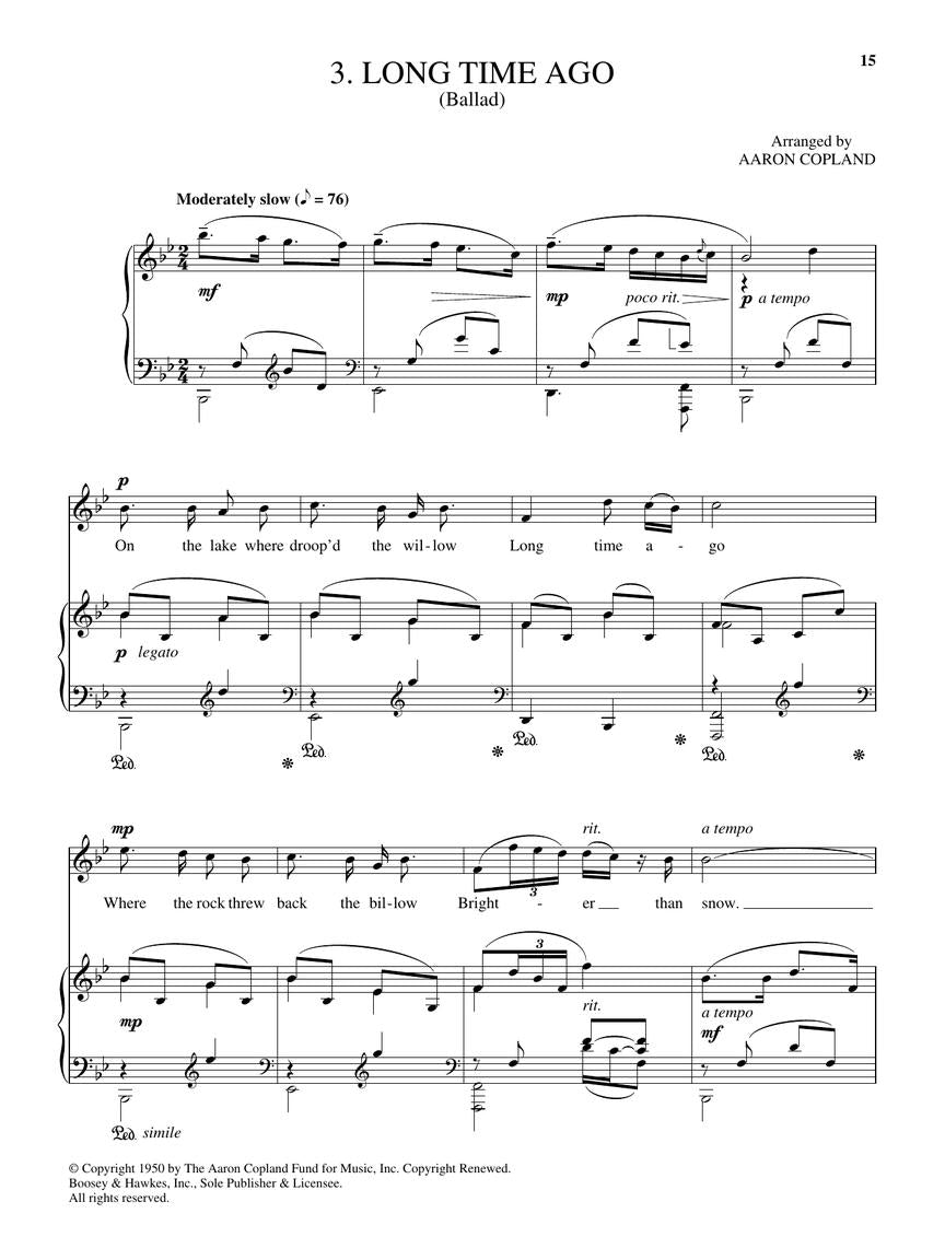 Copland: Old American Songs Complete - Medium Voice (Original Keys)