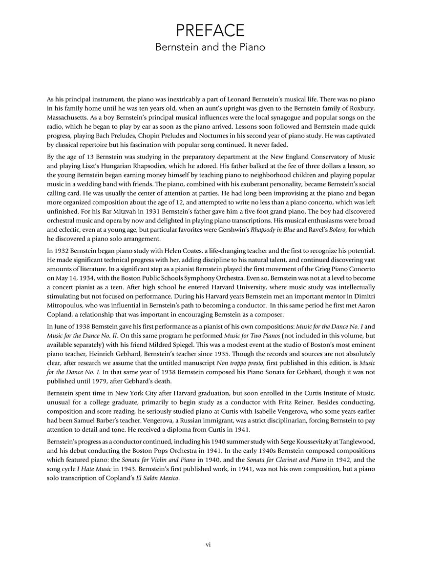 Bernstein Music for Piano