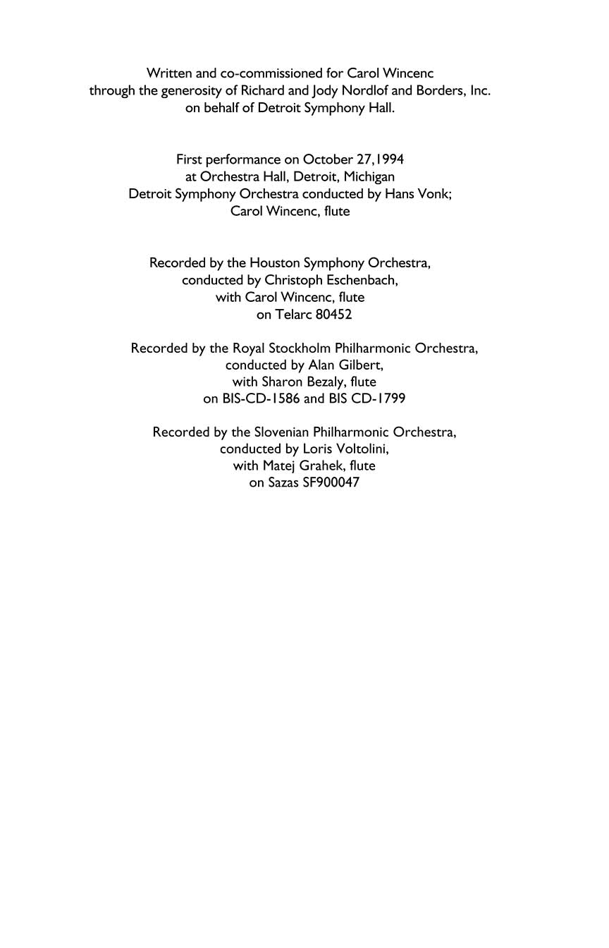 Flute Concerto - Study Score