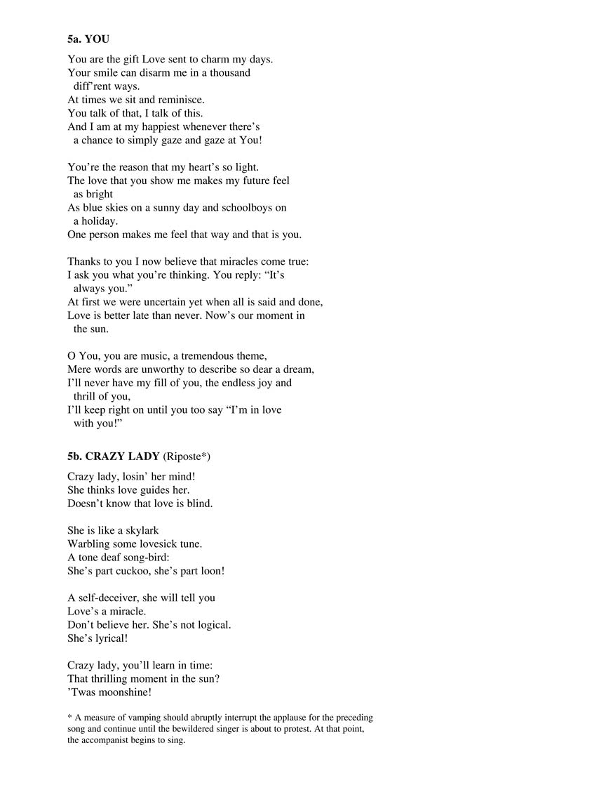 Argento Cabaret Songs - Medium Voice and Piano