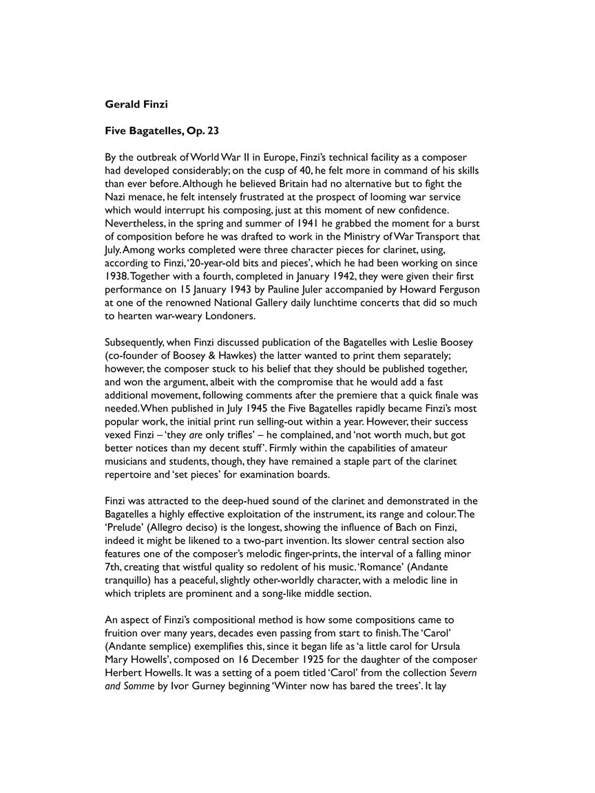 Finzi 5 Bagatelles, Op. 23
