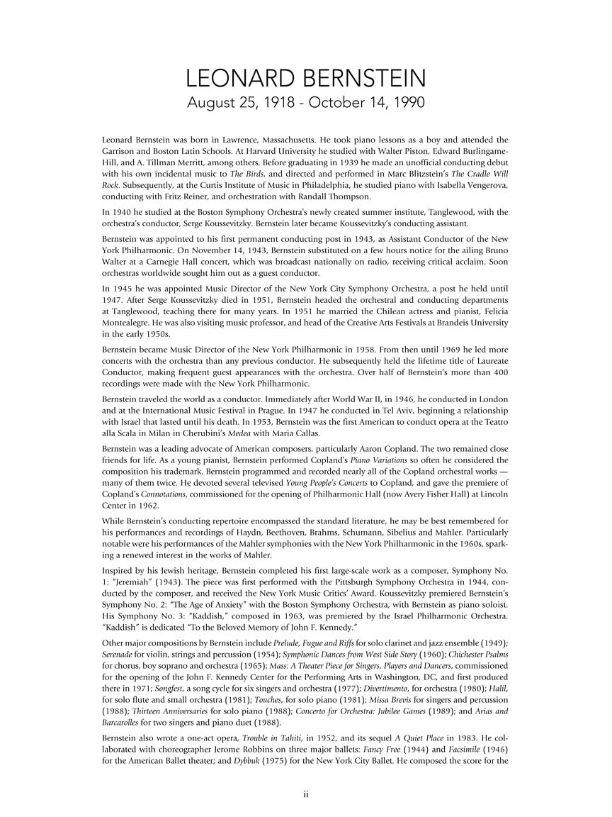 Bernstein Sonata for Clarinet and Piano