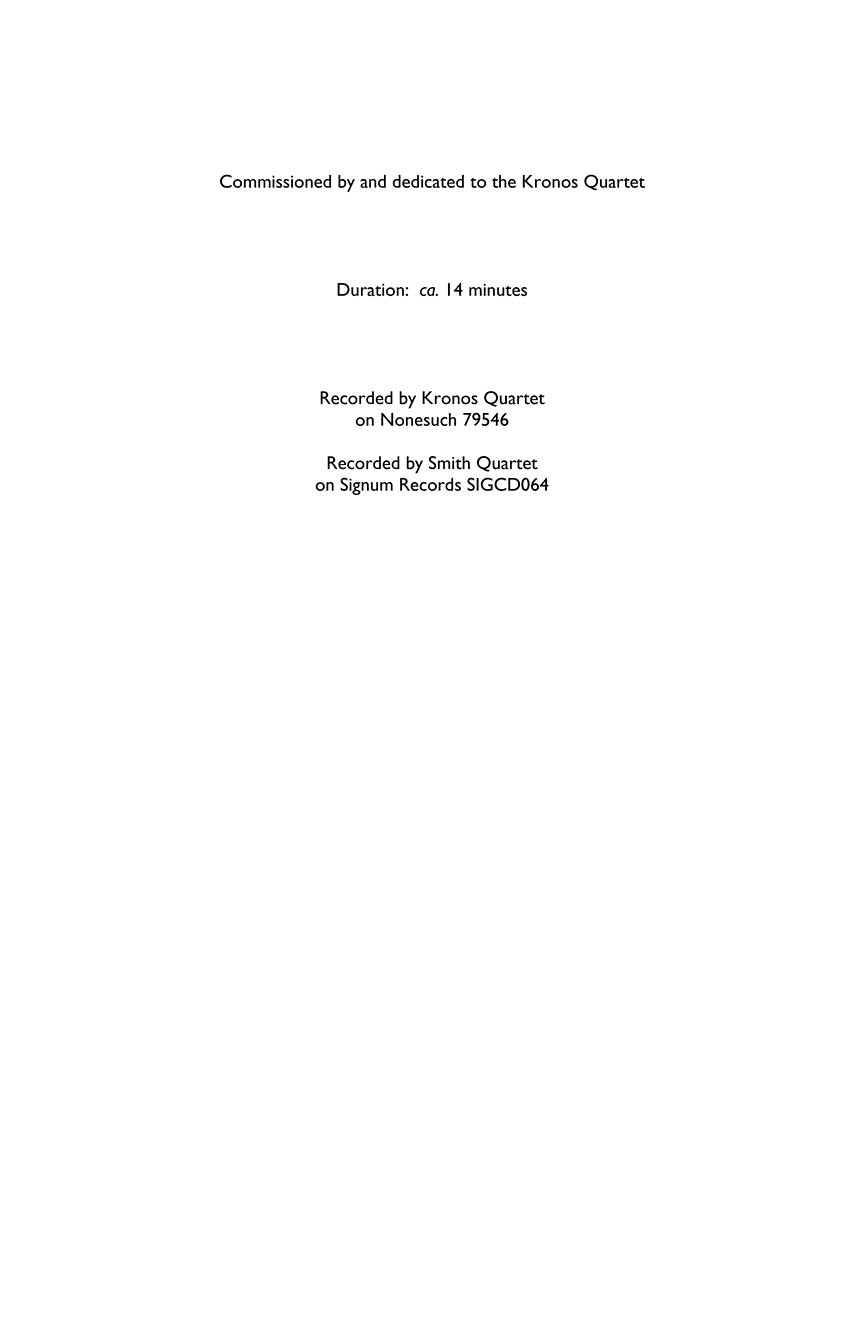 Triple Quartet - String Quartet and Tape - Hawkes Pocket Score Hps 1401