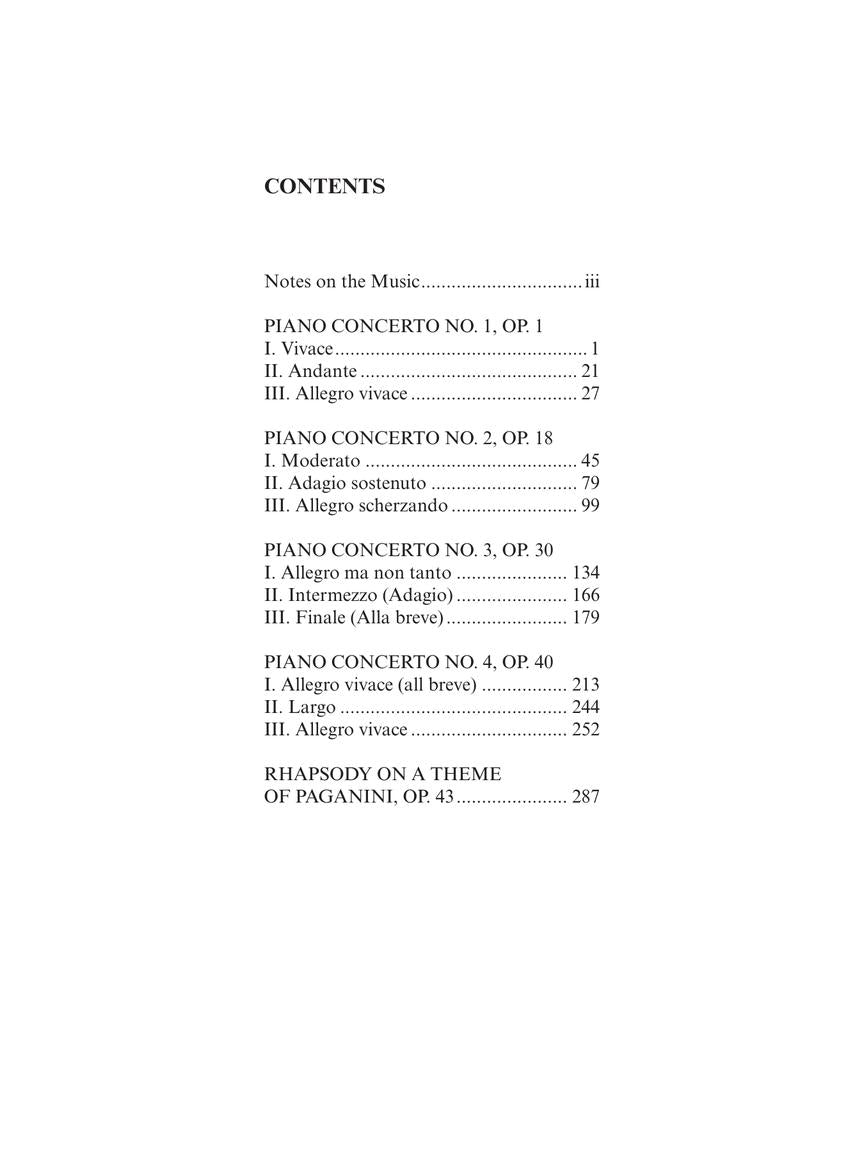 Rachmaninoff Complete Piano Concertos 1-4 2 Pianos, 4 Hands
