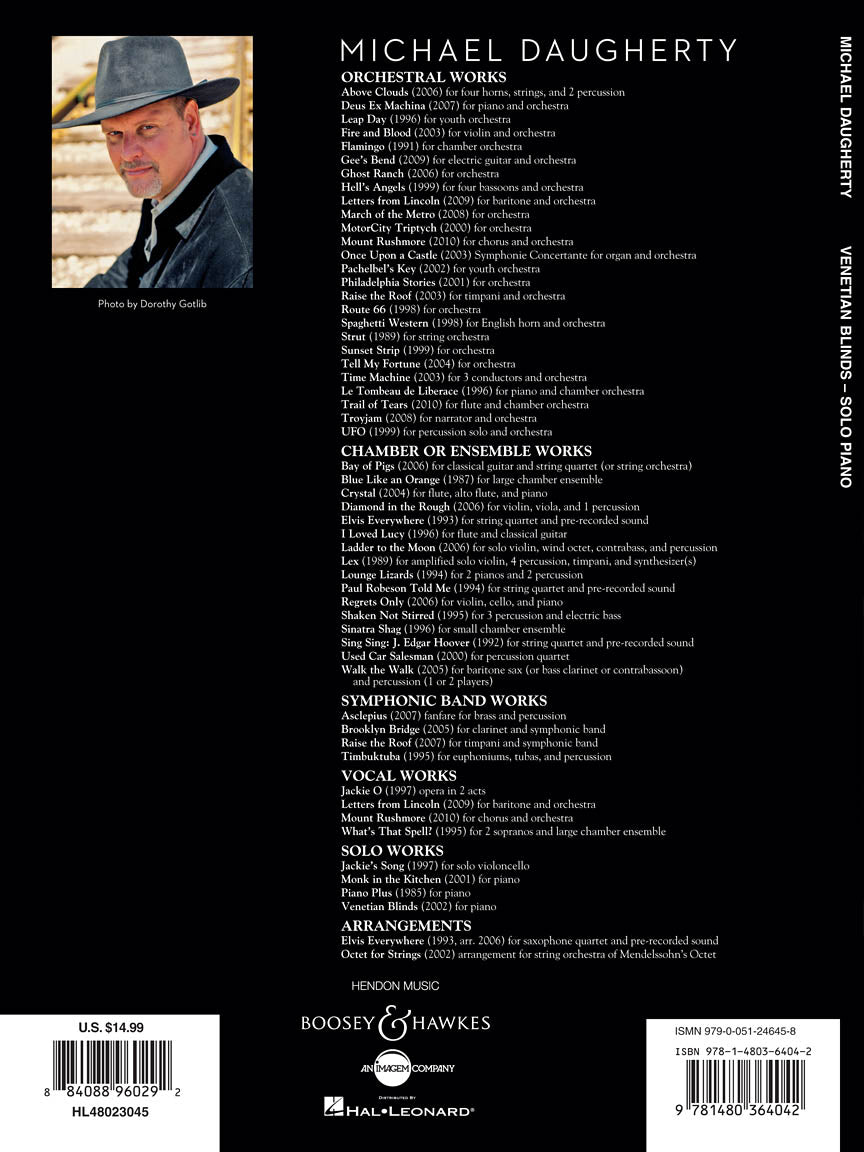 Daugherty Venetian Blinds - Solo Piano