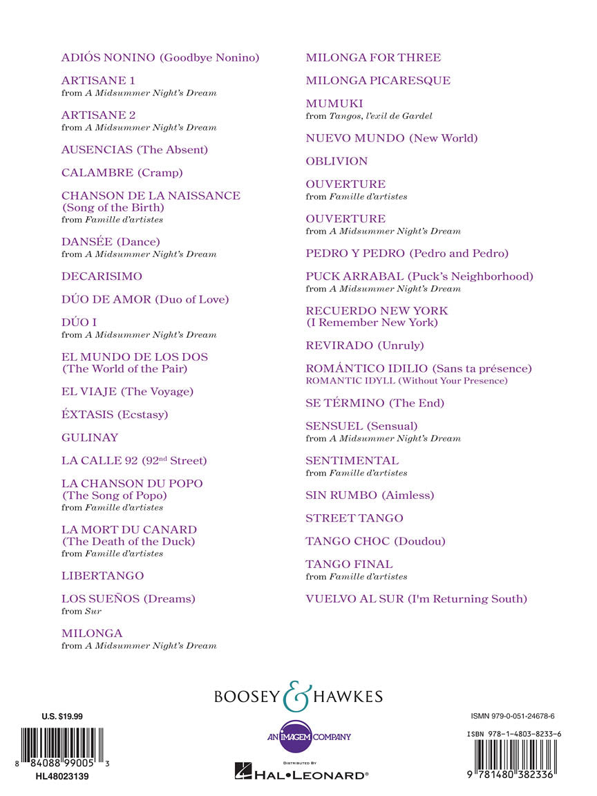 Piazzolla 40 Tangos for Piano