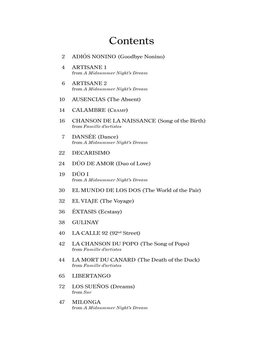 Piazzolla 40 Tangos for Piano