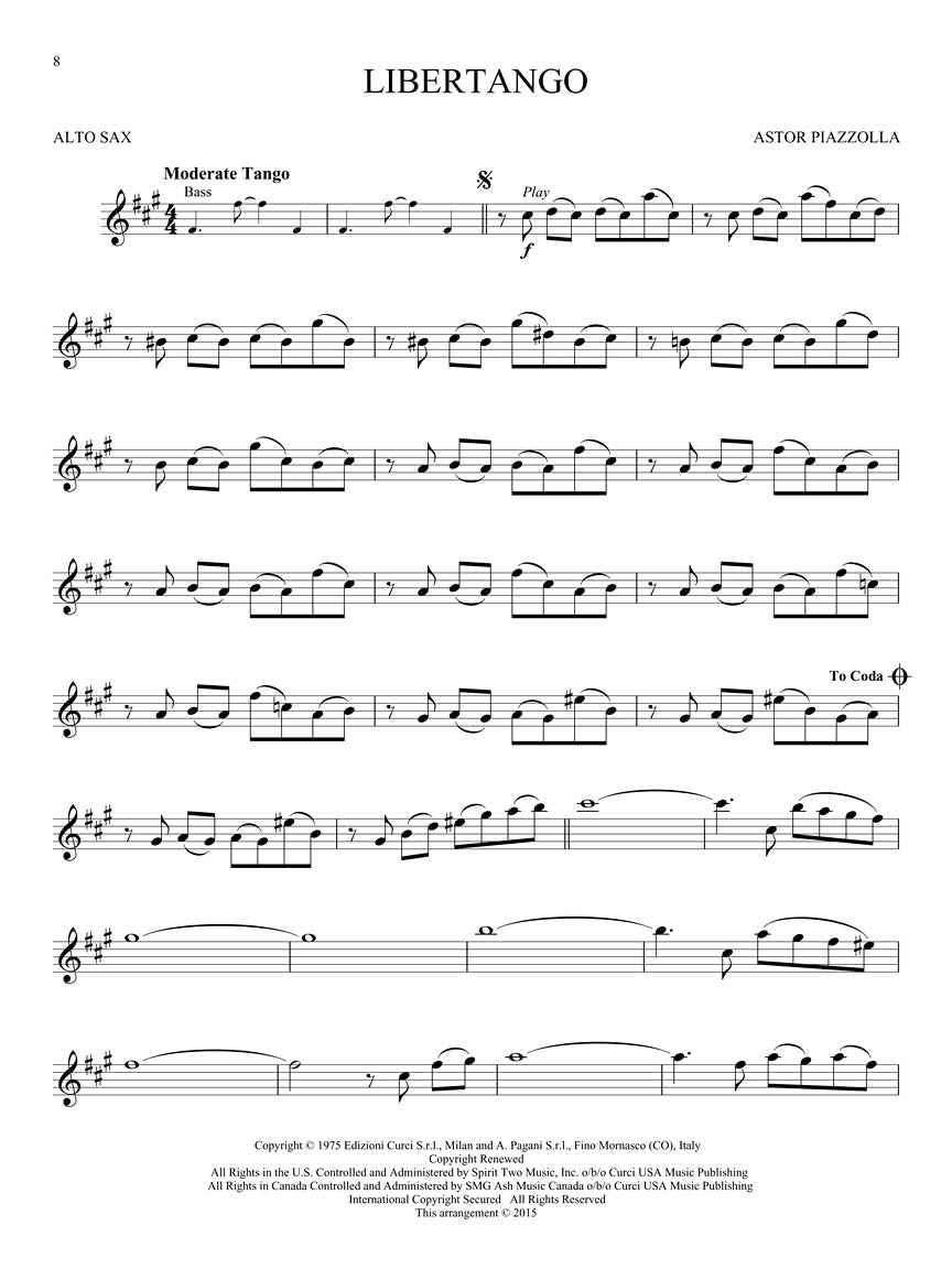 Piazzolla Tangos - Instrumental Play-Along