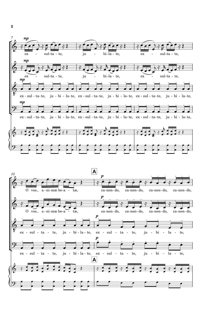 Jenkins Exsultate, Jubilate A Cappella Motet SSAATBB, Latin