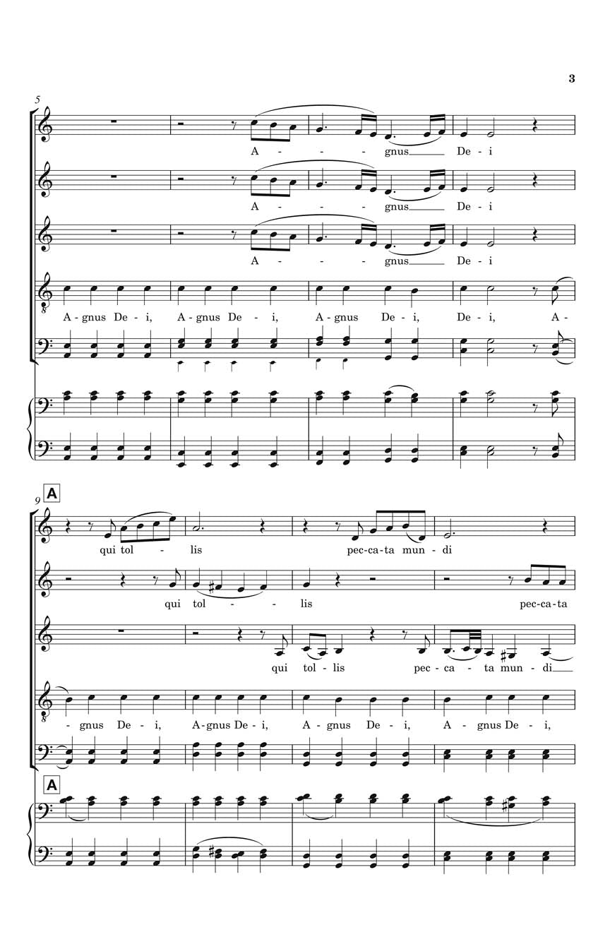 Jenkins Agnus Dei: from The Armed Man: A Mass for Peace SSATTBB(B) a cappella, Latin