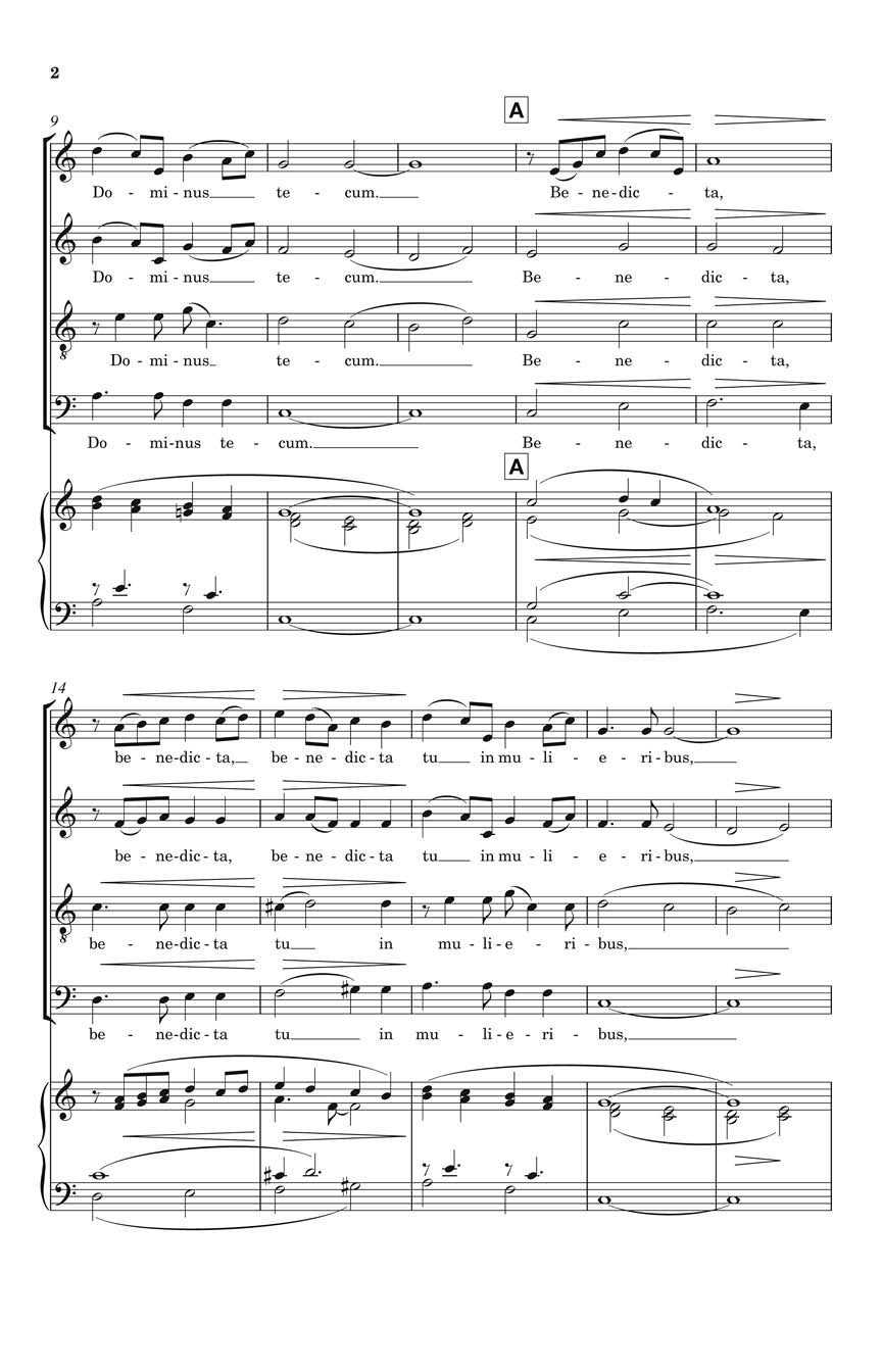 Jenkins: Ave Maria from Adiemus: Songs of Sanctuary SSAATB a cappella, Latin