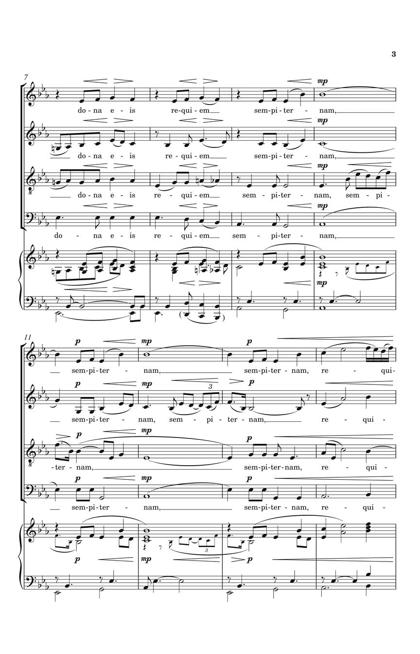 Jenkins Pie Jesu from Requiem SATB a cappella, Latin