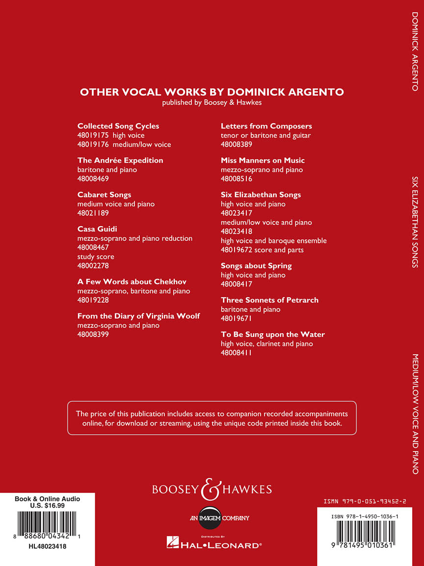 Six Elizabethan Songs - New Edition