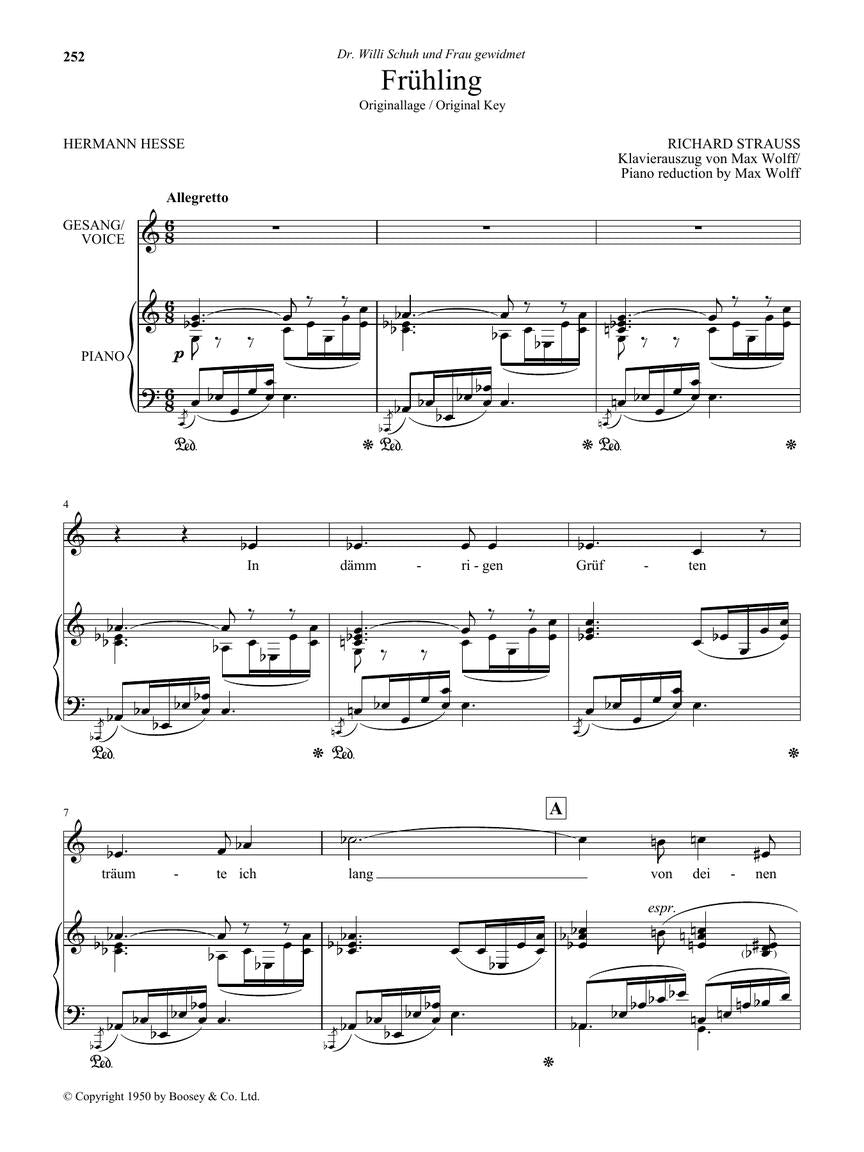 Strauss: 57 Lieder High Voice And Piano