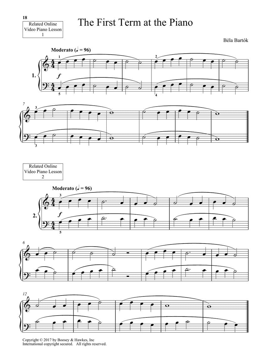 Bartók - First Term at the Piano