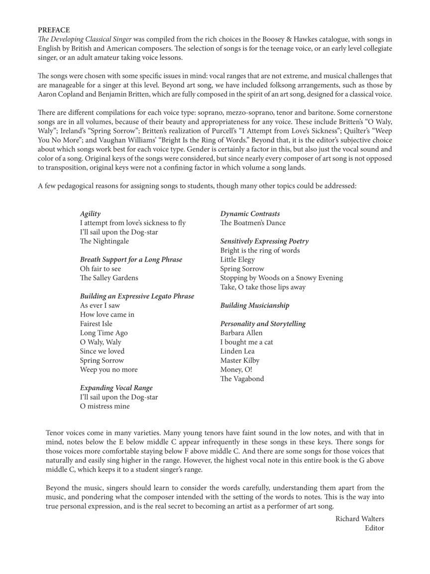 Developing Classical Singer - Tenor