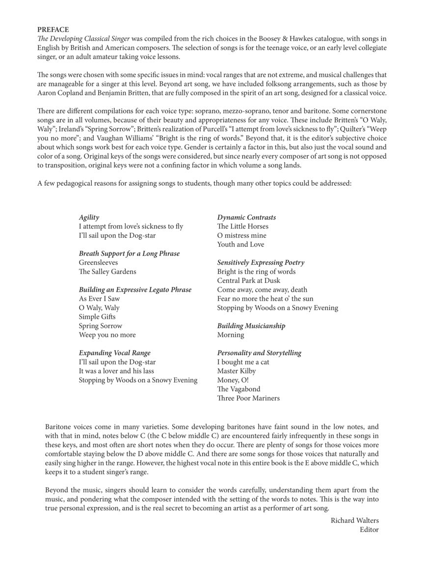 Developing Classical Singer - Baritone