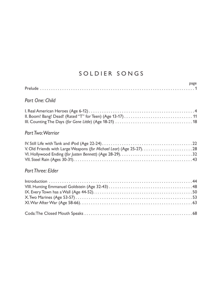 Little Soldier Songs Vocal Score