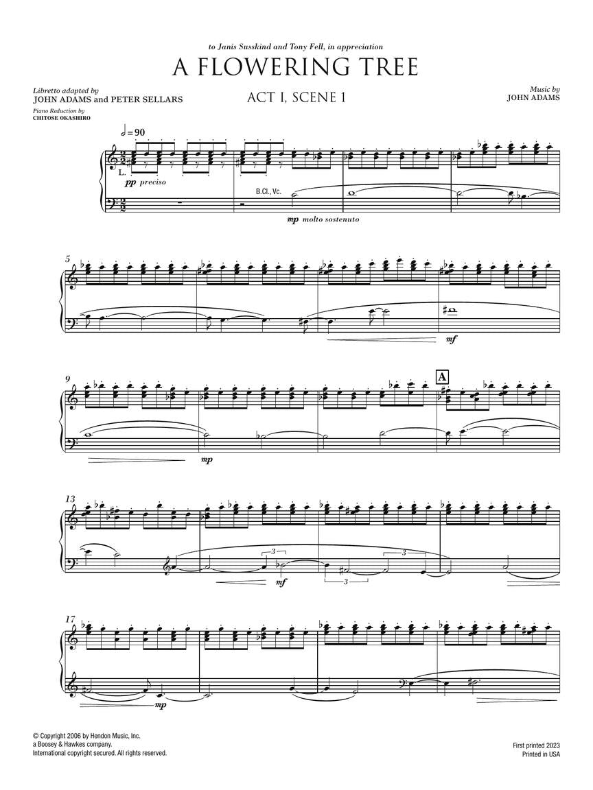 Adams: A Flowering Tree (Vocal Score)