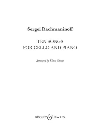 Rachmaninoff Ten Songs Cello and Piano