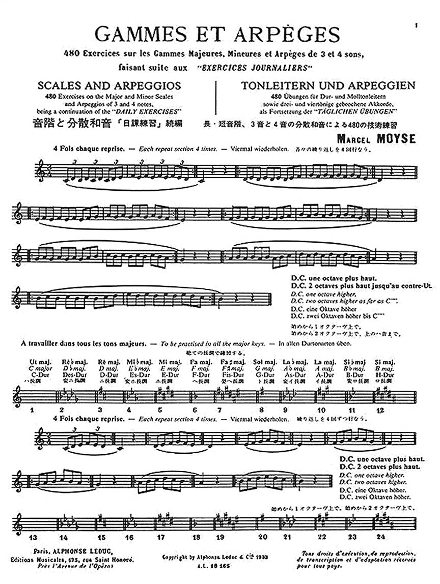 Moyse Scales and Arpeggios